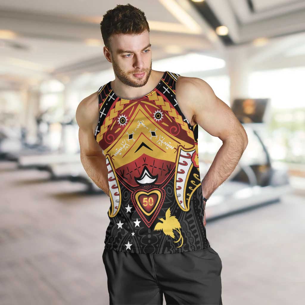 Papua New Guinea Independence Day Men Tank Top Tribal Mask - Polynesian Pride