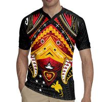 Papua New Guinea Independence Day Rugby Jersey Tribal Mask - Polynesian Pride