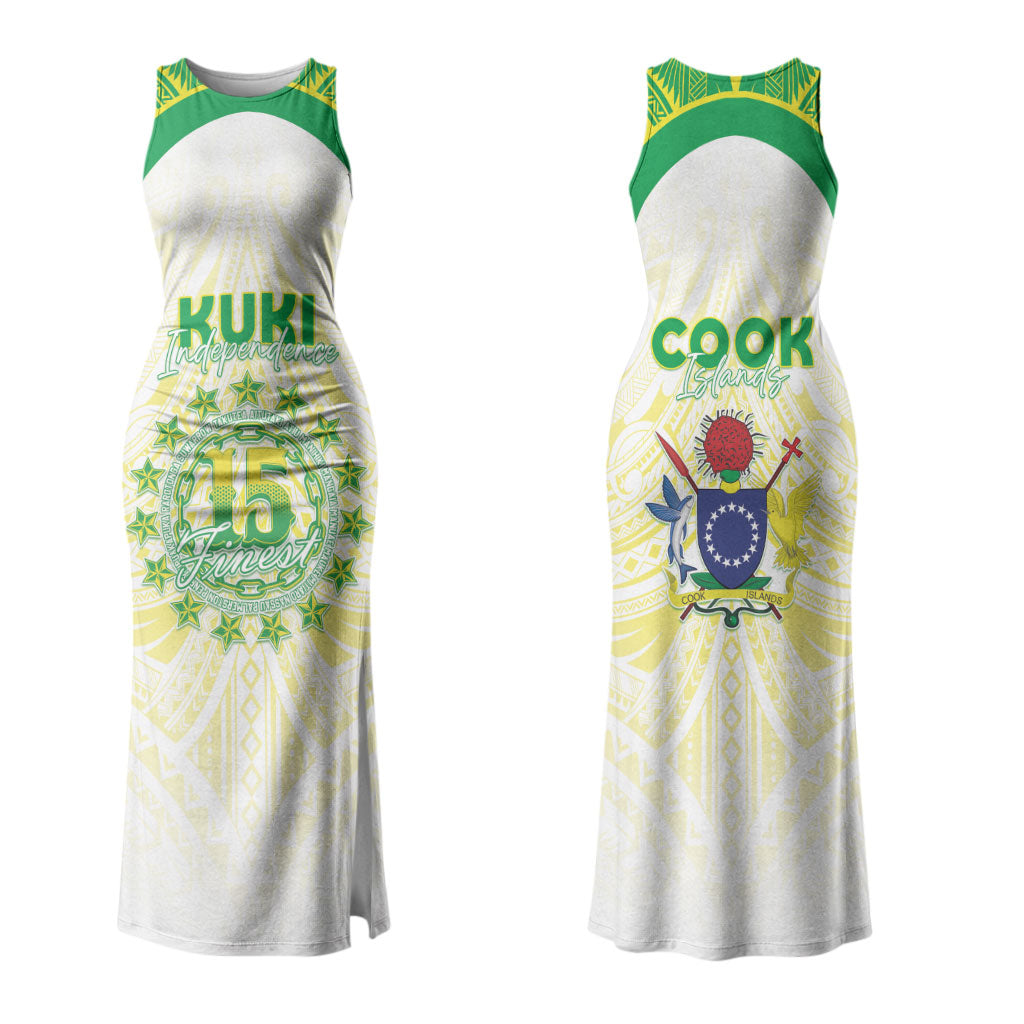 Kuki Independence 2026 Couples Matching Tank Maxi Dress and Long Sleeve Button Shirt Cook Islands 15 Finest White Version
