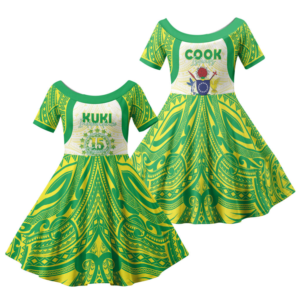 Kuki Independence 2026 Family Matching Mermaid Dress and Hawaiian Shirt Cook Islands 15 Finest White Version