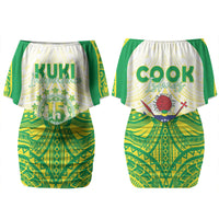 Kuki Independence 2026 Family Matching Off Shoulder Short Dress and Hawaiian Shirt Cook Islands 15 Finest White Version