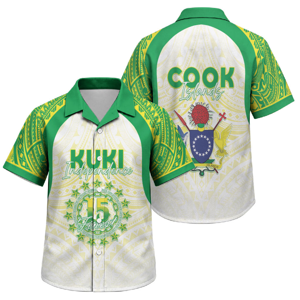 Kuki Independence 2026 Family Matching Puletasi and Hawaiian Shirt Cook Islands 15 Finest White Version