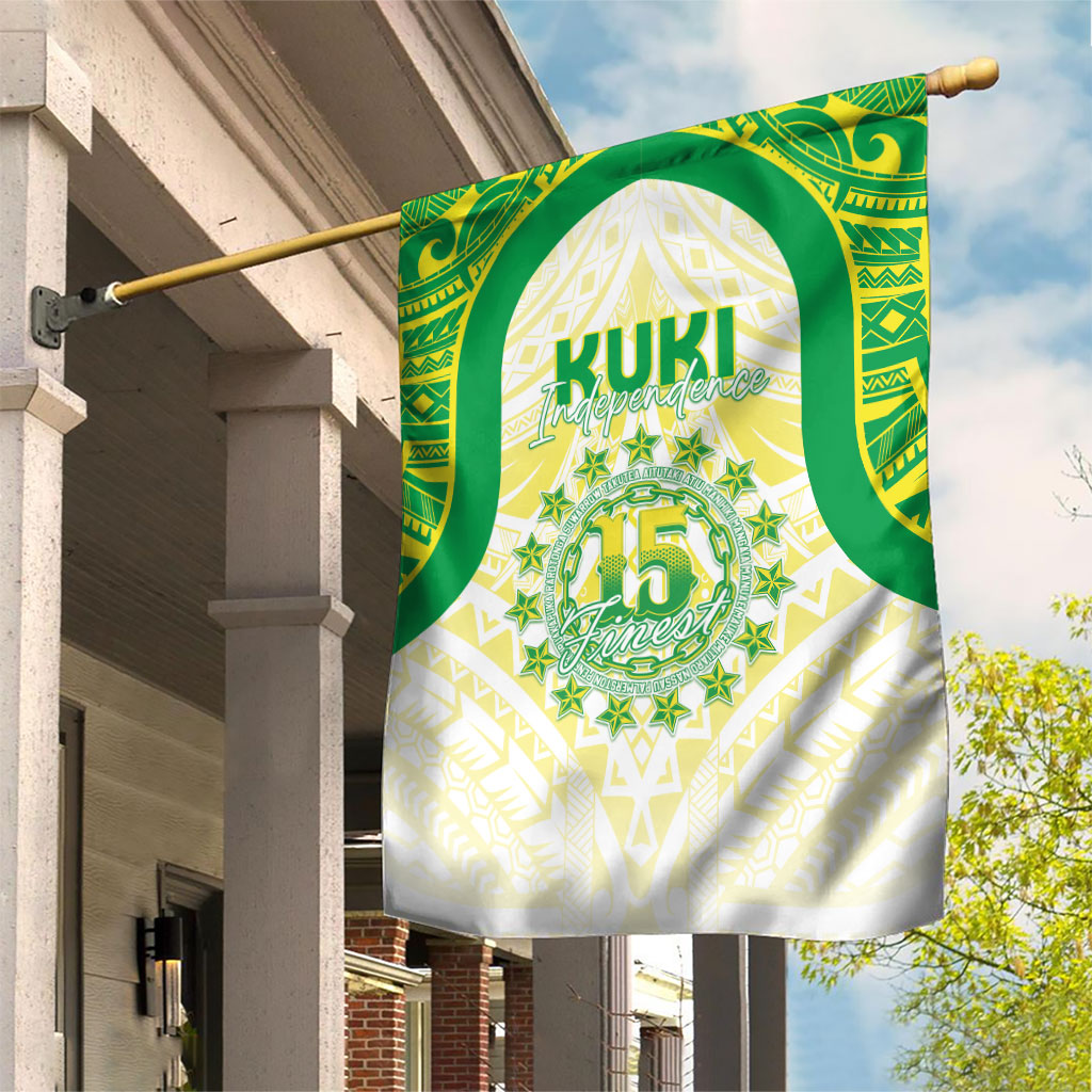 Kuki Independence 2026 Garden Flag Cook Islands 15 Finest White Version LT05 House Flag White - Polynesian Pride