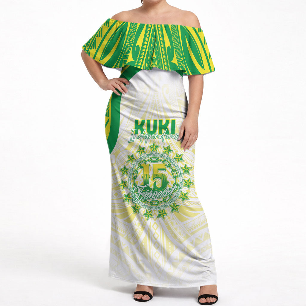 Kuki Independence 2026 Off Shoulder Maxi Dress Cook Islands 15 Finest White Version