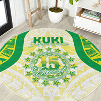 Kuki Independence 2026 Round Carpet Cook Islands 15 Finest White Version