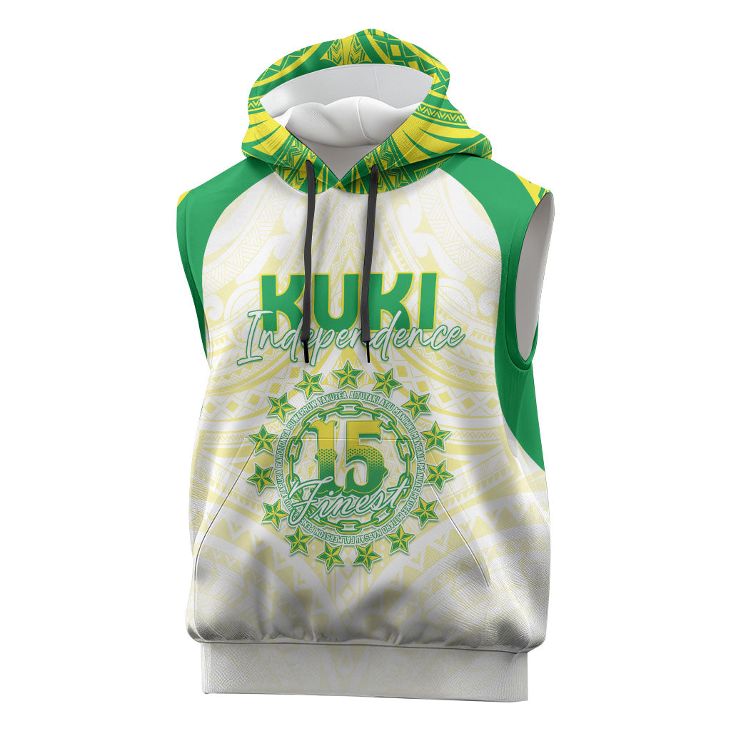 Kuki Independence 2026 Sleeveless Hoodie Cook Islands 15 Finest White Version