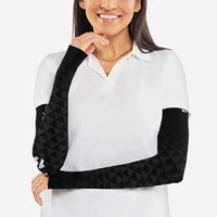 Hawaii Statehood Day Arm Sleeves Kakau Pattern With Maile Pikake Honohono Lei