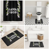 Hawaii Statehood Day Bathroom Set Kakau Pattern With Maile Pikake Honohono Lei