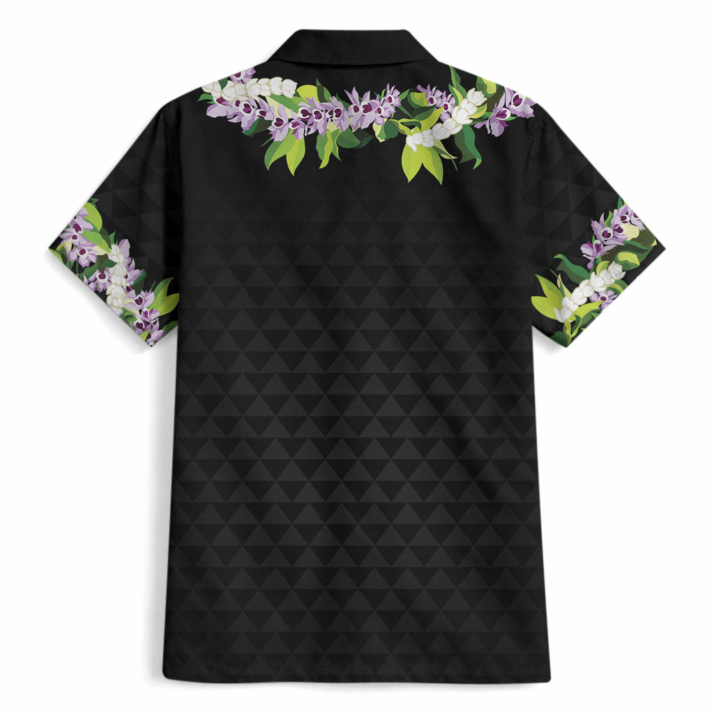 Hawaii Statehood Day Hawaiian Shirt Kakau Pattern With Maile Pikake Honohono Lei