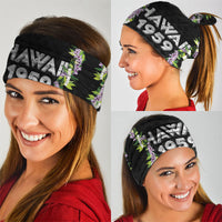 Hawaii Statehood Day Neck Gaiter Kakau Pattern With Maile Pikake Honohono Lei