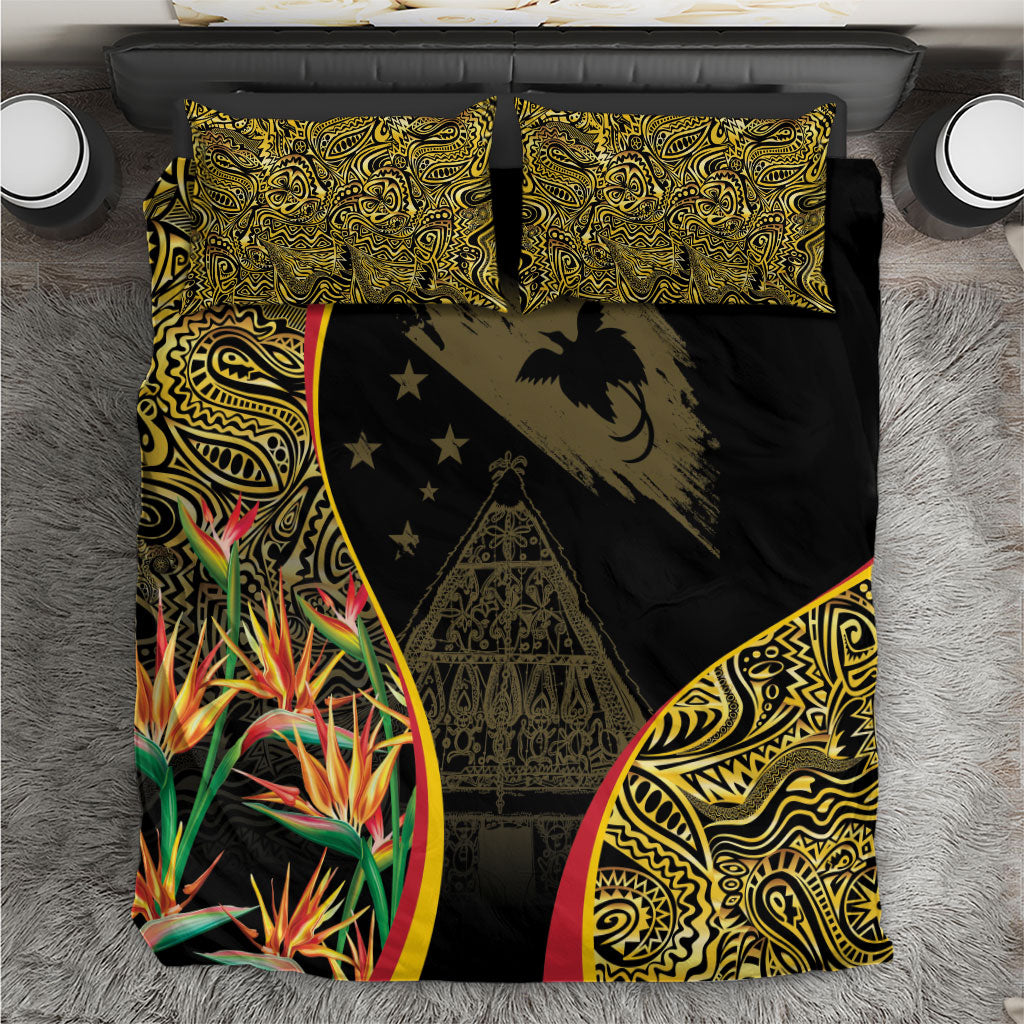 Papua New Guinea Hapi De Bilong Indipendens Bedding Set Special Style LT05 Black - Polynesian Pride