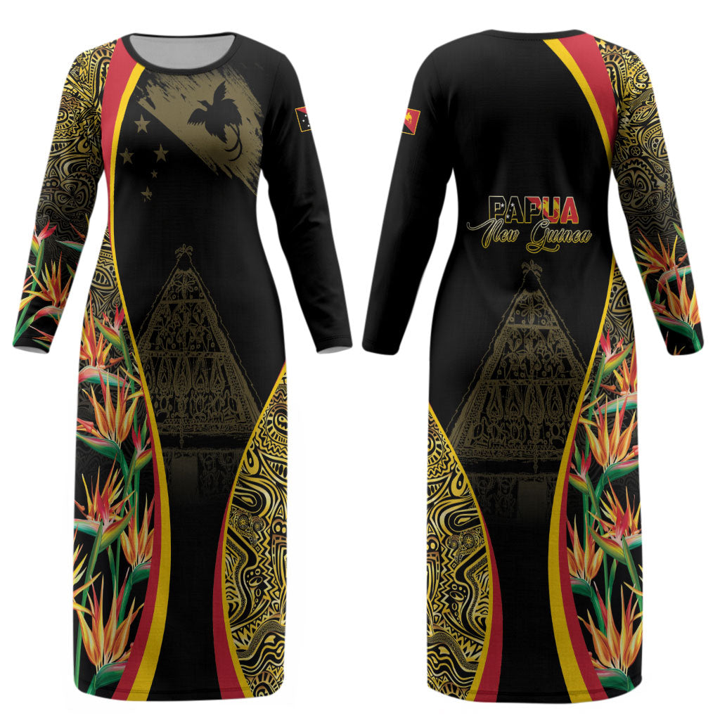 Papua New Guinea Hapi De Bilong Indipendens Couples Matching Long Sleeve Bodycon Dress and Hawaiian Shirt Special Style