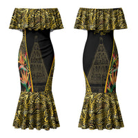 Papua New Guinea Hapi De Bilong Indipendens Couples Matching Mermaid Dress and Long Sleeve Button Shirt Special Style