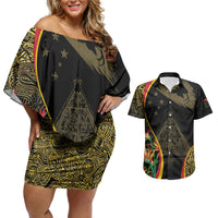 Papua New Guinea Hapi De Bilong Indipendens Couples Matching Off Shoulder Short Dress and Hawaiian Shirt Special Style