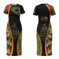 Papua New Guinea Hapi De Bilong Indipendens Couples Matching Short Sleeve Bodycon Dress and Hawaiian Shirt Special Style
