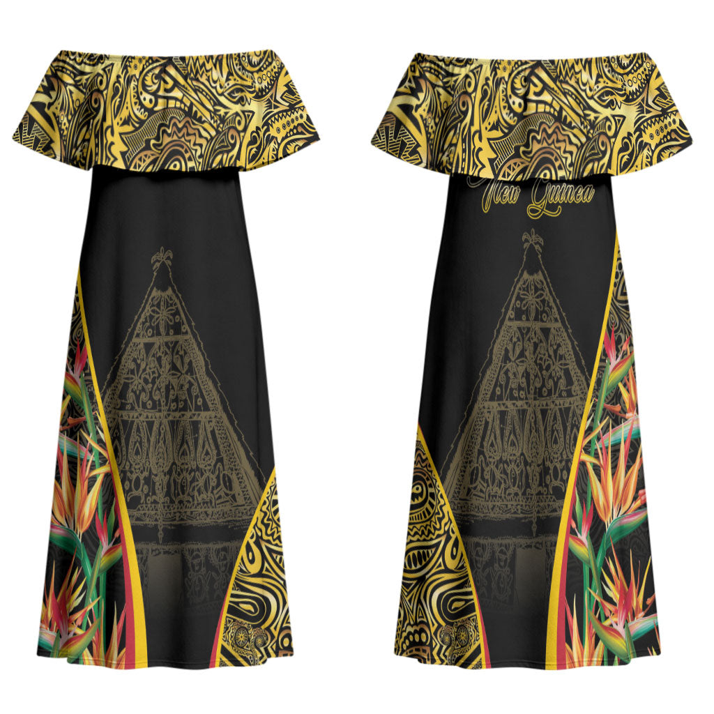Papua New Guinea Hapi De Bilong Indipendens Family Matching Off Shoulder Maxi Dress and Hawaiian Shirt Special Style