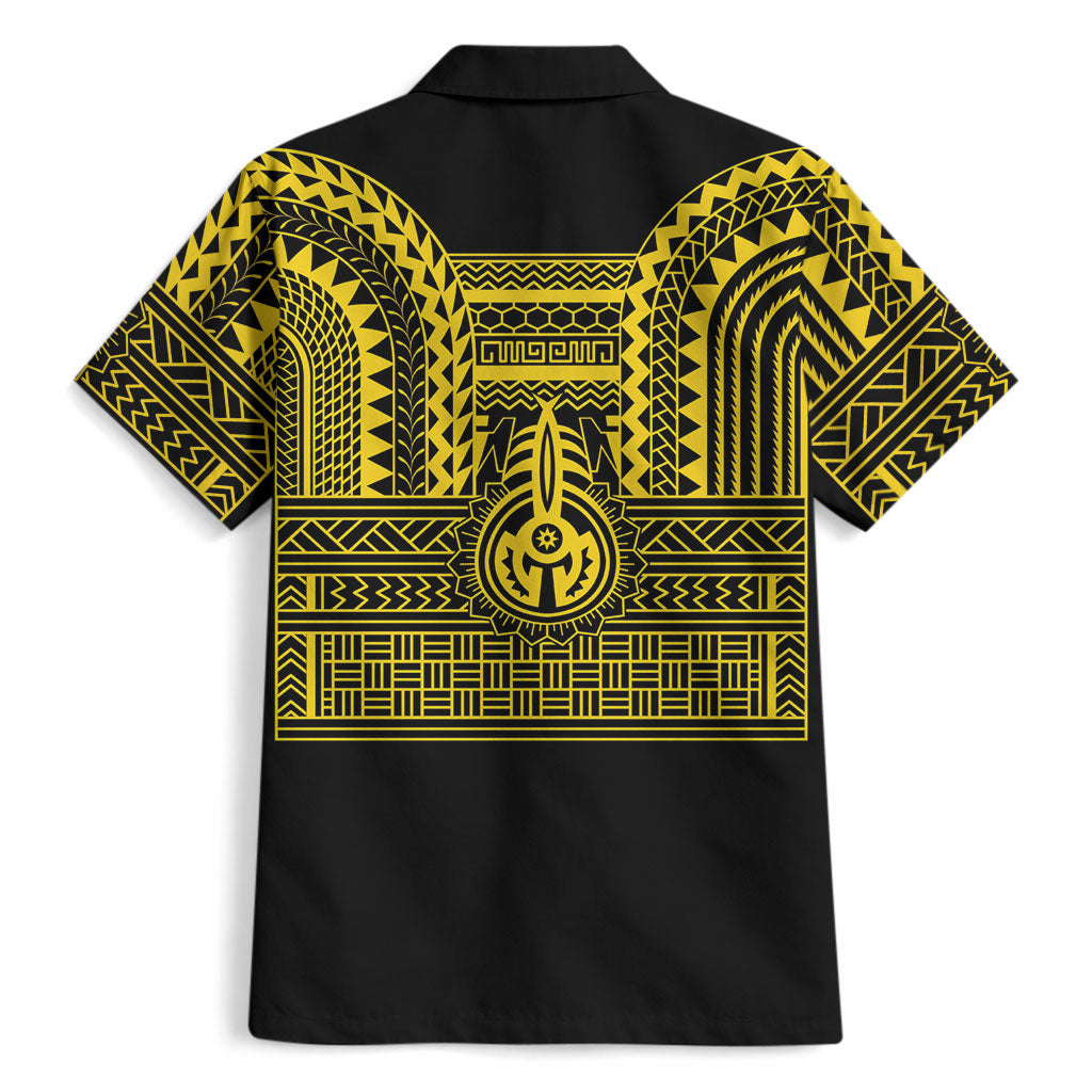 Philippines Filipinos Hawaiian Shirt Igorot Tribal Pattern Black