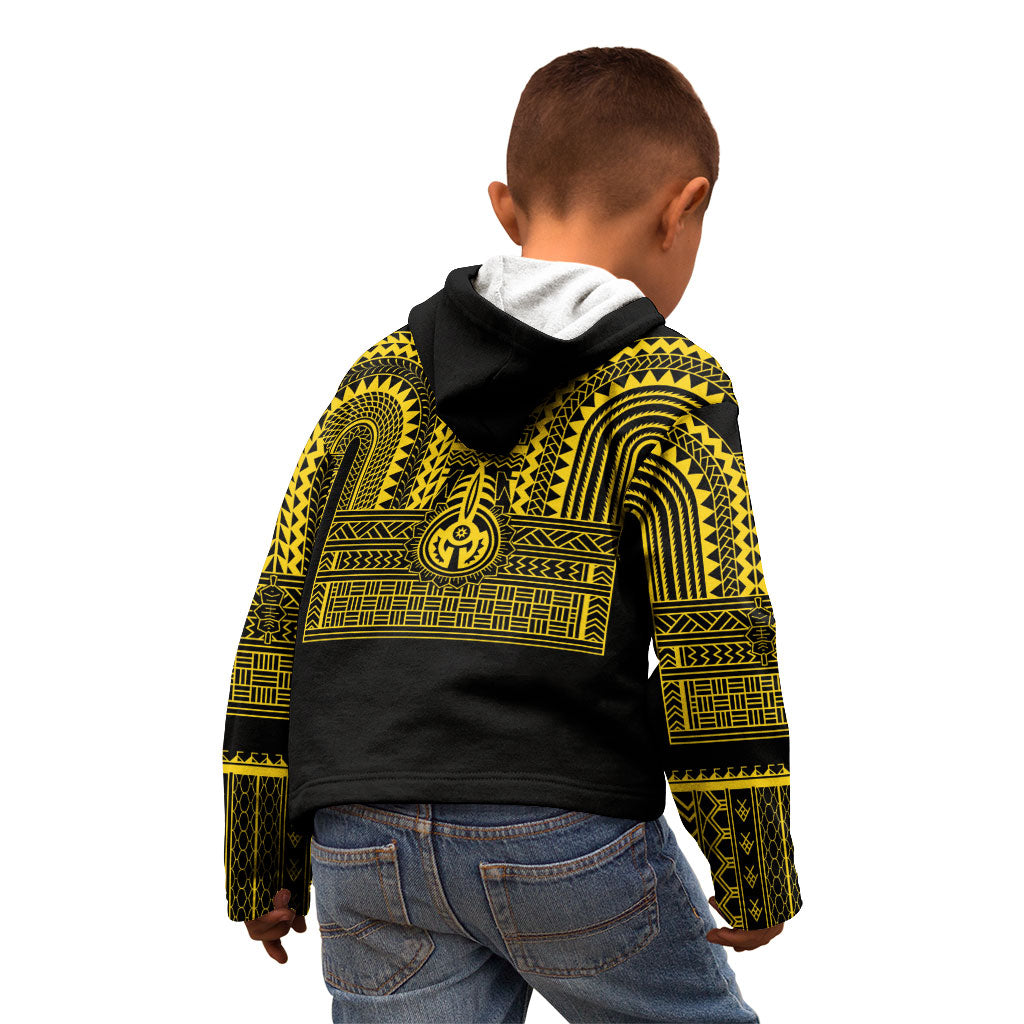 Philippines Filipinos Kid Hoodie Igorot Tribal Pattern Black
