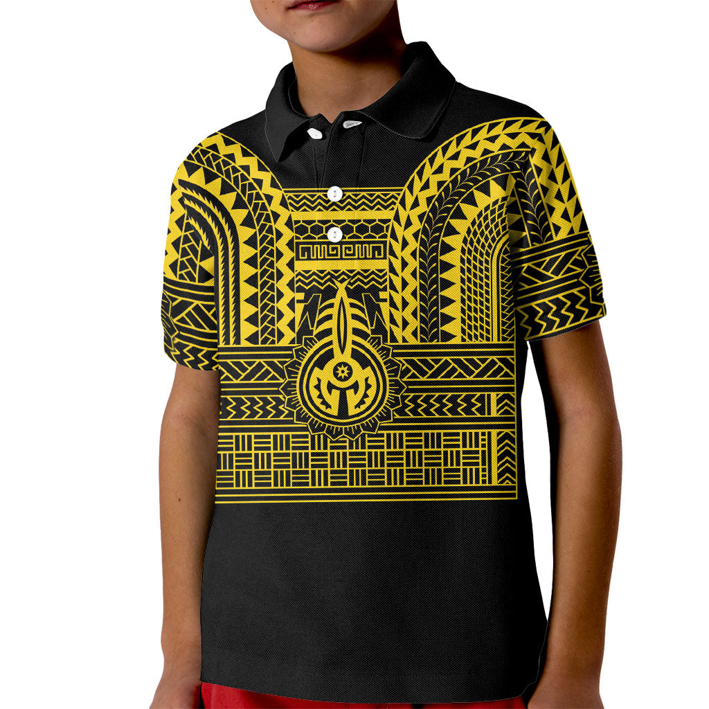 Philippines Filipinos Kid Polo Shirt Igorot Tribal Pattern Black