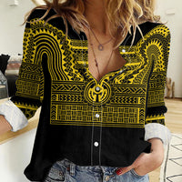 Philippines Filipinos Women Casual Shirt Igorot Tribal Pattern Black