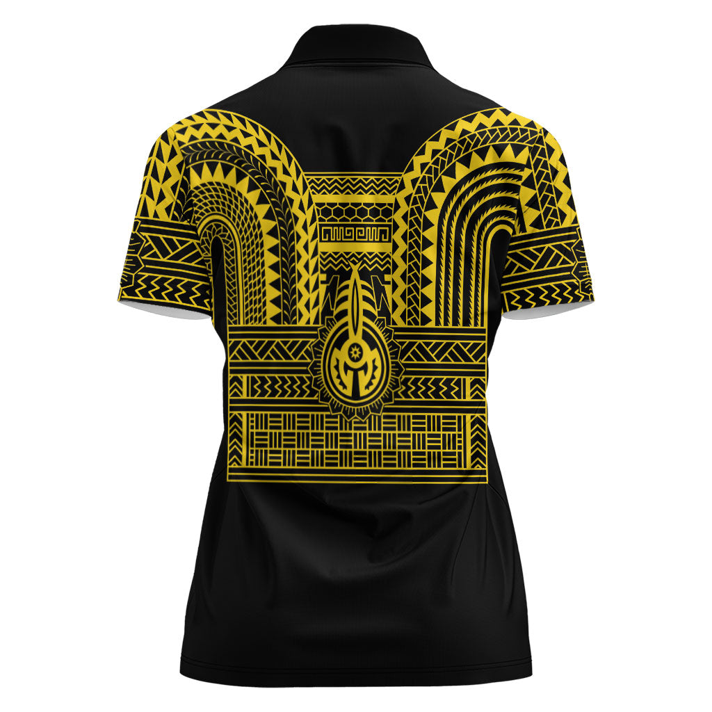 Philippines Filipinos Women Polo Shirt Igorot Tribal Pattern Black