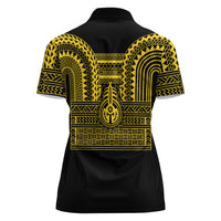 Philippines Filipinos Women Polo Shirt Igorot Tribal Pattern Black