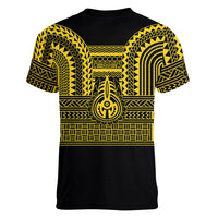 Philippines Filipinos Women V-Neck T-Shirt Igorot Tribal Pattern Black