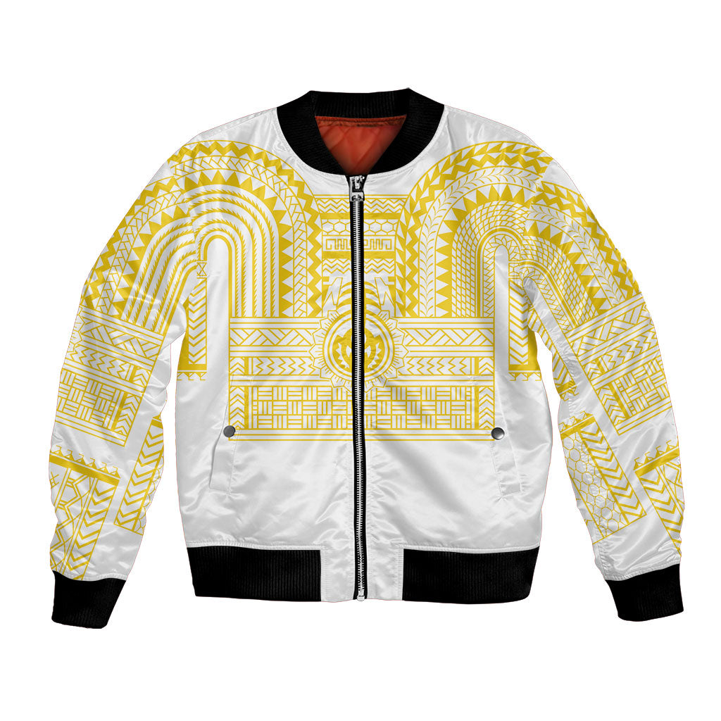 Philippines Filipinos Bomber Jacket Igorot Tribal Pattern White