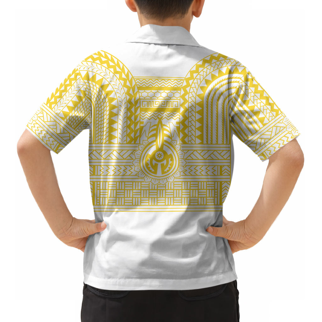 Philippines Filipinos Kid Hawaiian Shirt Igorot Tribal Pattern White