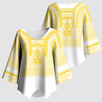 Philippines Filipinos Kimono Sleeve Blouse Igorot Tribal Pattern White