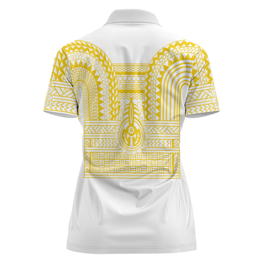 Philippines Filipinos Women Polo Shirt Igorot Tribal Pattern White