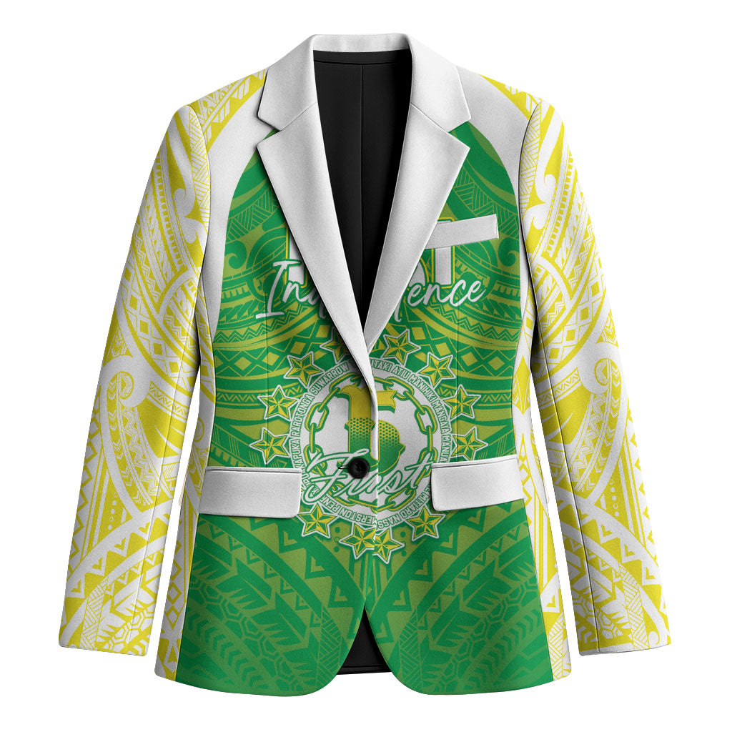 Kuki Independence 2026 Blazer Cook Islands 15 Finest Green Version LT05 Unisex Green - Polynesian Pride