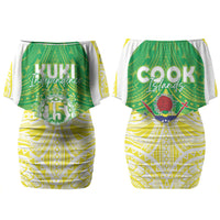 Kuki Independence 2026 Couples Matching Off Shoulder Short Dress and Long Sleeve Button Shirt Cook Islands 15 Finest Green Version