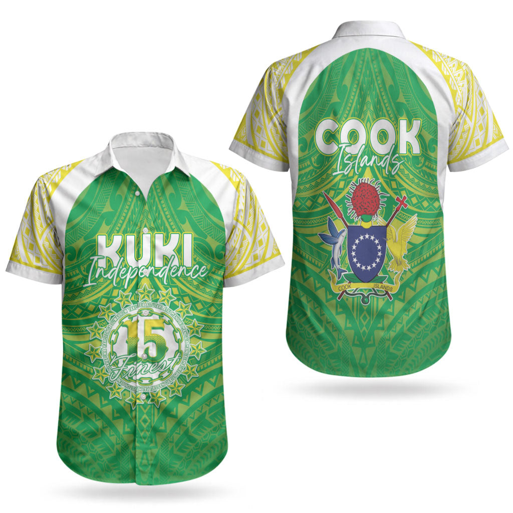 Kuki Independence 2026 Couples Matching Off The Shoulder Long Sleeve Dress and Hawaiian Shirt Cook Islands 15 Finest Green Version