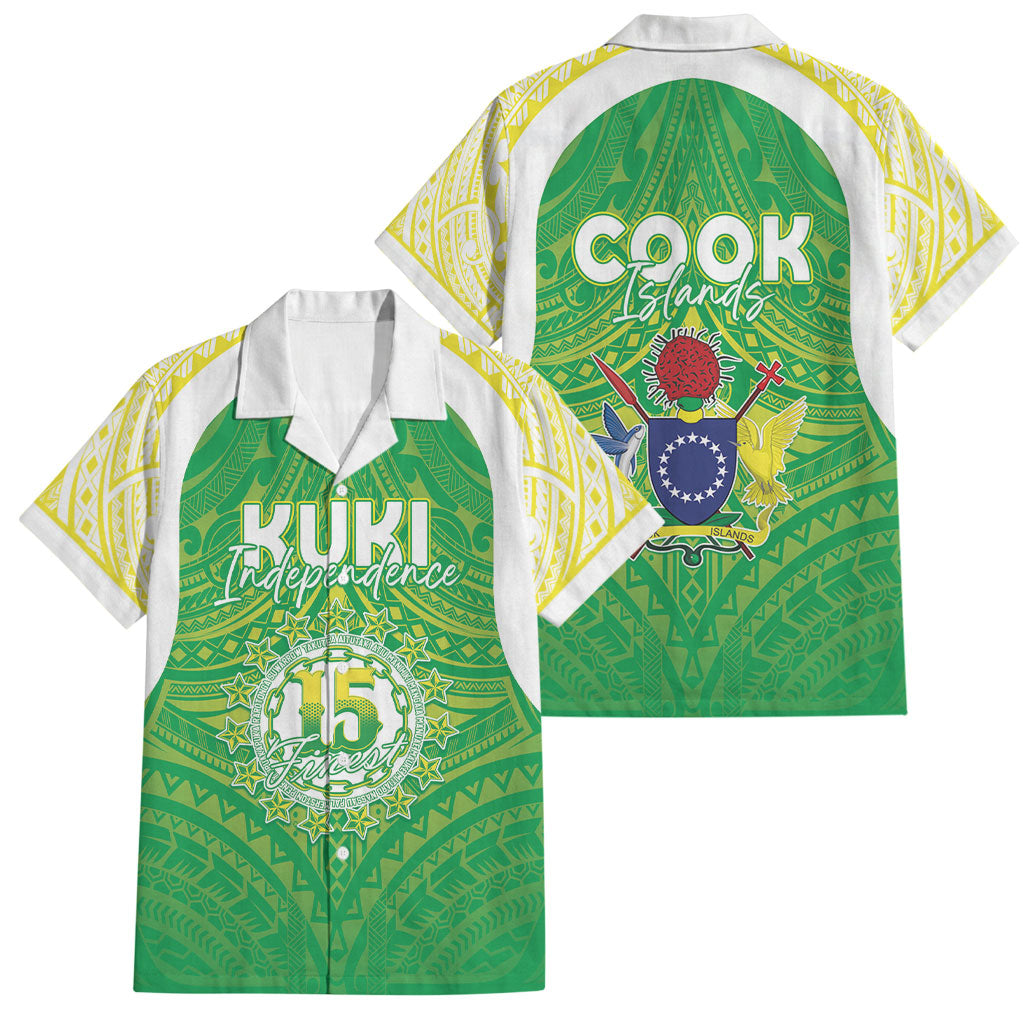 Kuki Independence 2026 Family Matching Off The Shoulder Long Sleeve Dress and Hawaiian Shirt Cook Islands 15 Finest Green Version