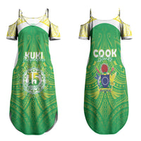 Kuki Independence 2026 Family Matching Summer Maxi Dress and Hawaiian Shirt Cook Islands 15 Finest Green Version