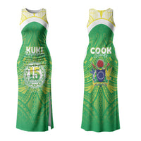 Kuki Independence 2026 Family Matching Tank Maxi Dress and Hawaiian Shirt Cook Islands 15 Finest Green Version