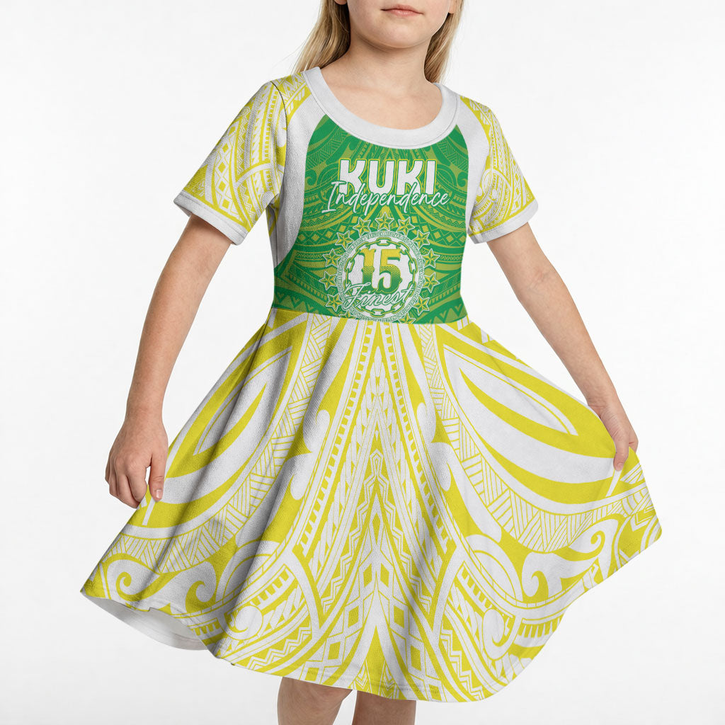 Kuki Independence 2026 Kid Short Sleeve Dress Cook Islands 15 Finest Green Version