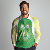 Kuki Independence 2026 Long Sleeve Polo Shirt Cook Islands 15 Finest Green Version