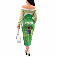 Kuki Independence 2026 Off The Shoulder Long Sleeve Dress Cook Islands 15 Finest Green Version