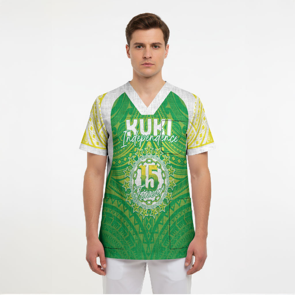 Kuki Independence 2026 Scrub Top Cook Islands 15 Finest Green Version