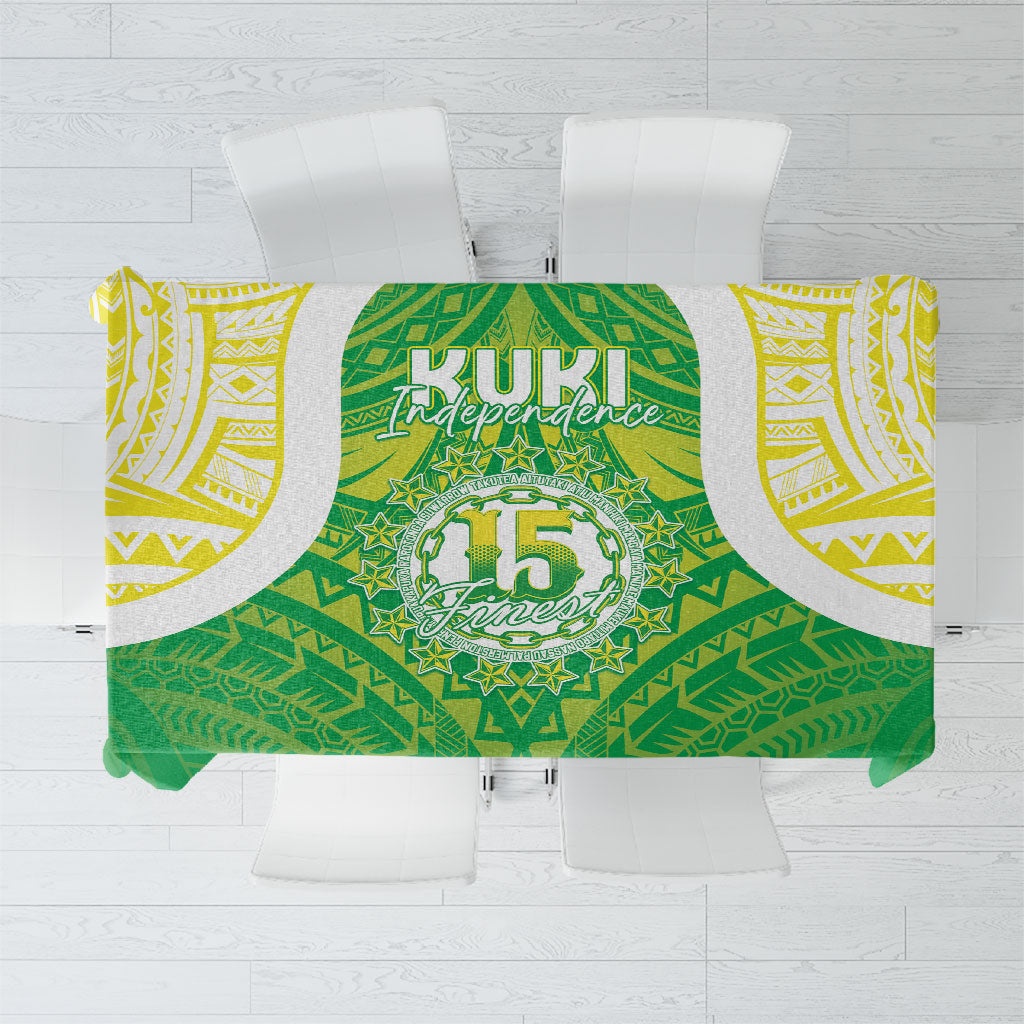 Kuki Independence 2026 Tablecloth Cook Islands 15 Finest Green Version