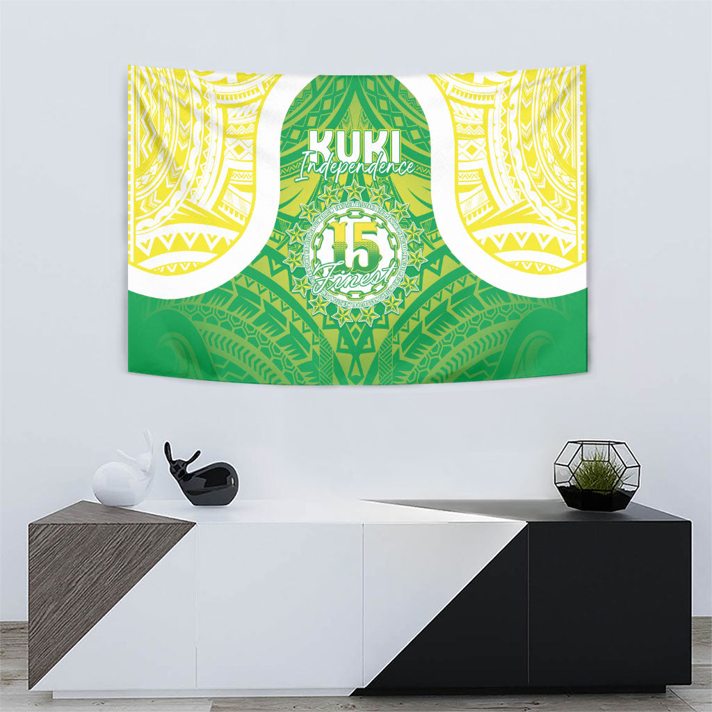 Kuki Independence 2026 Tapestry Cook Islands 15 Finest Green Version