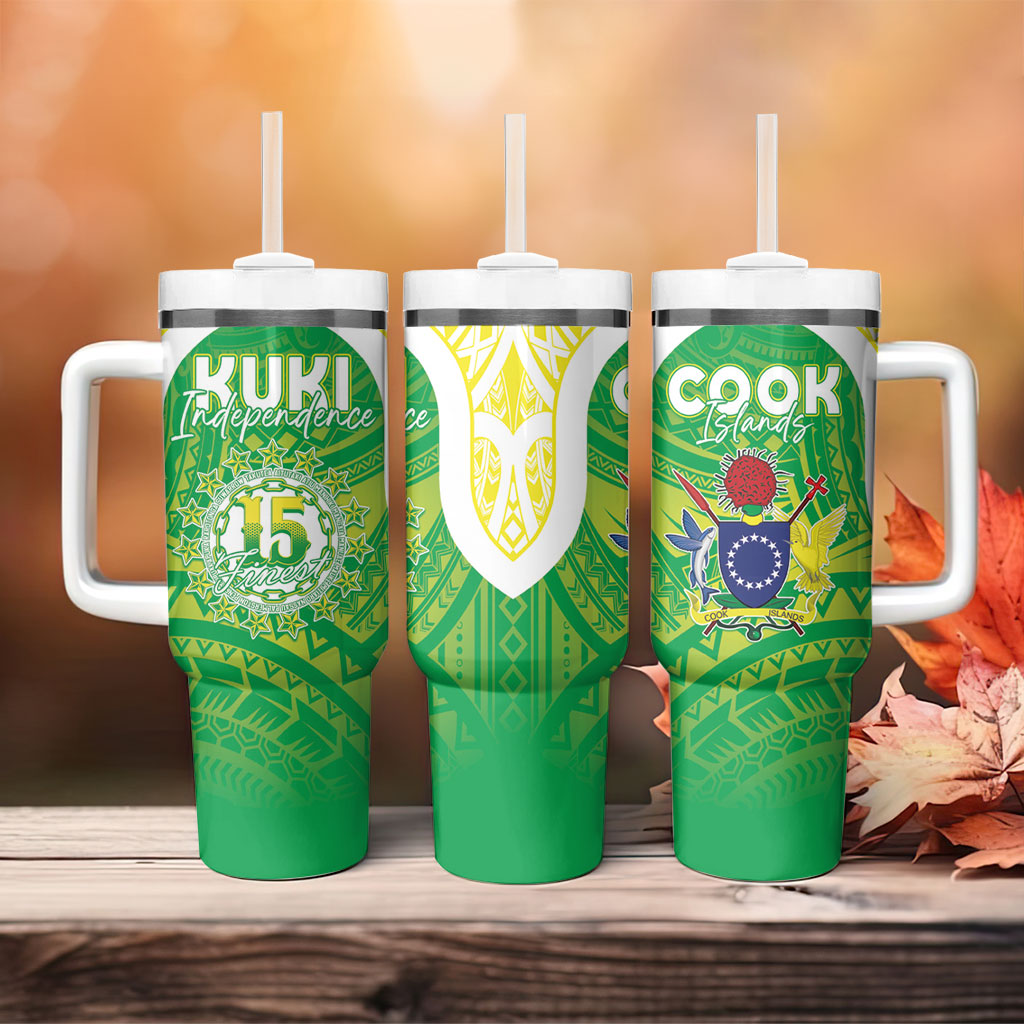 Kuki Independence 2026 Tumbler With Handle Cook Islands 15 Finest Green Version