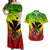 Personalized Hawaii Couples Matching Off Shoulder Maxi Dress and Hawaiian Shirt Kakau Kanaka Maoli With Hibiscus Flowers LT05 Reggae - Polynesian Pride