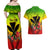 Personalized Hawaii Couples Matching Off Shoulder Maxi Dress and Hawaiian Shirt Kakau Kanaka Maoli With Hibiscus Flowers LT05 - Polynesian Pride