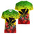 Personalized Hawaii Women V Neck T Shirt Kakau Kanaka Maoli With Hibiscus Flowers LT05 - Polynesian Pride
