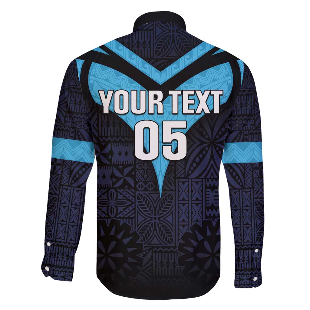 Custom Fiji Kaiviti Rugby Family Matching Mermaid Dress and Hawaiian Shirt Fiji Tapa Pattern LT05 - Polynesian Pride
