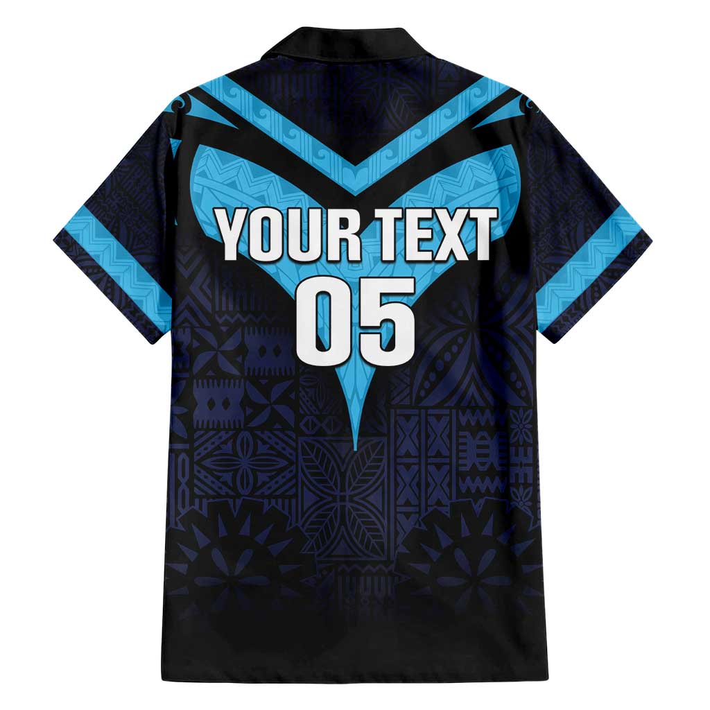 Custom Fiji Kaiviti Rugby Hawaiian Shirt Fiji Tapa Pattern