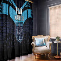 Fiji Kaiviti Rugby Window Curtain Fiji Tapa Pattern